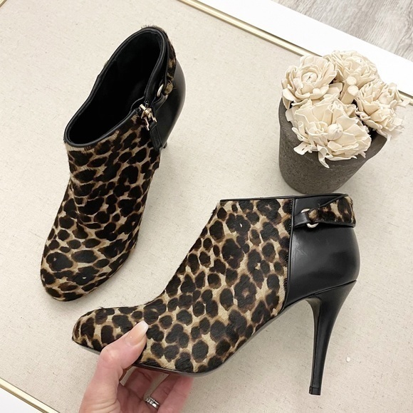 New Longchamp $805 Calf Hair Stiletto Heel Bootie - Picture 9 of 15